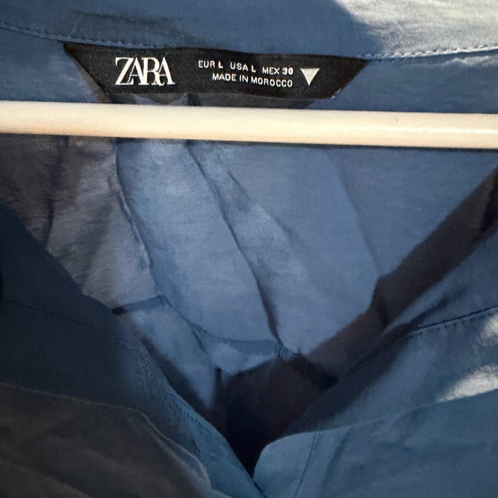 Zara Slate Blue Blouse